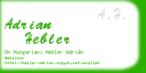 adrian hebler business card